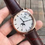 Swiss Vacheron Constantin Historiques White face Leather Watch Replica 